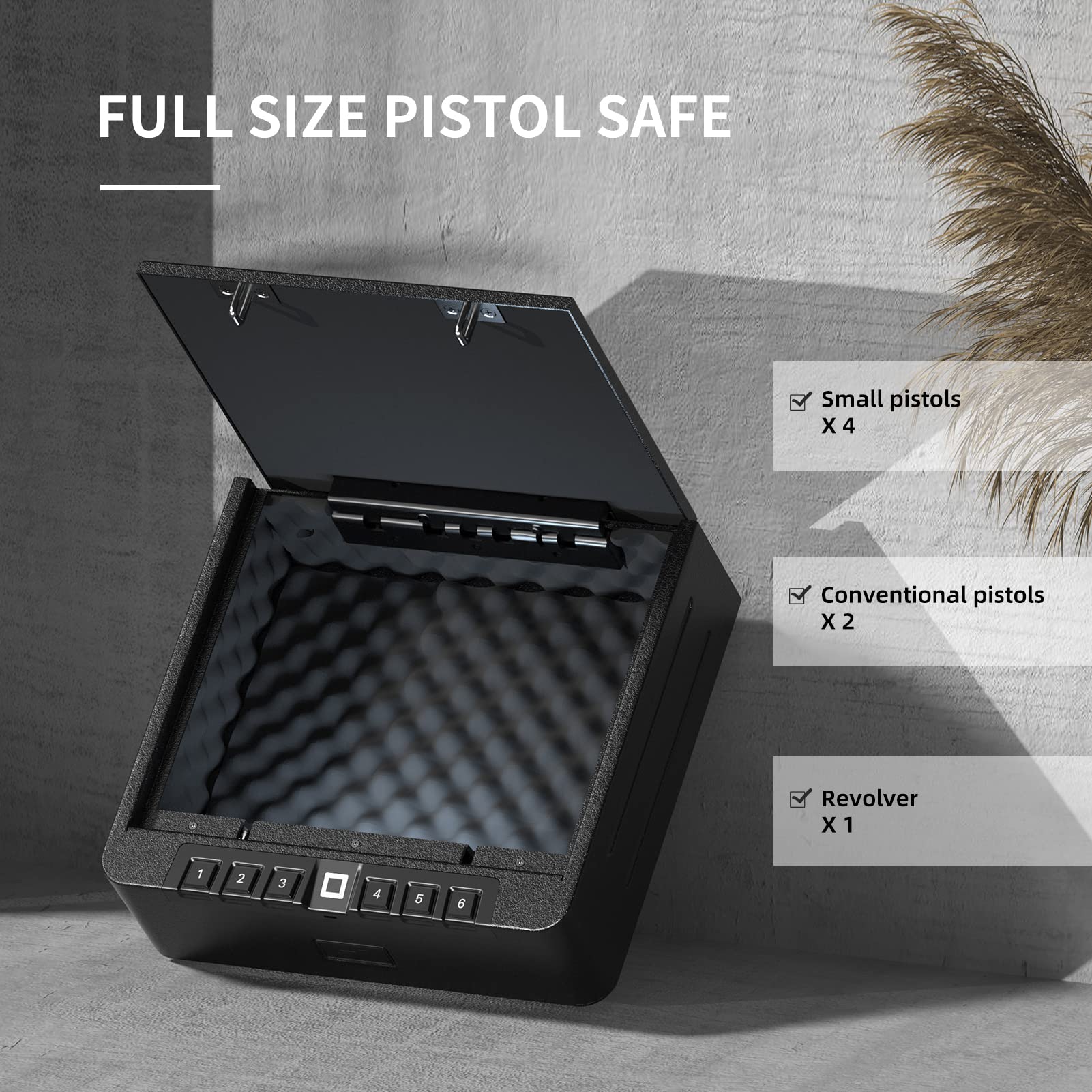 XDeer S005 Biometric Gun Safes for Pistols, QuickAccess Pistol Safe