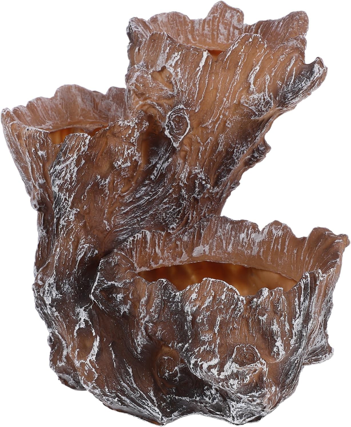 Yardwe Resin Simulation Tree Root Pot Bonsai Planter for Indoor Use Decorative Container for Artificial Plants Elegant Desktop Ornament for Home and Room