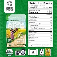 Vista 2 de Lotus Foods Arroz orgánico de jazmín integral – Arroz de jazmín de grano entero, arroz integral sin gluten, arroz orgánico, arroz adhesivo asiático