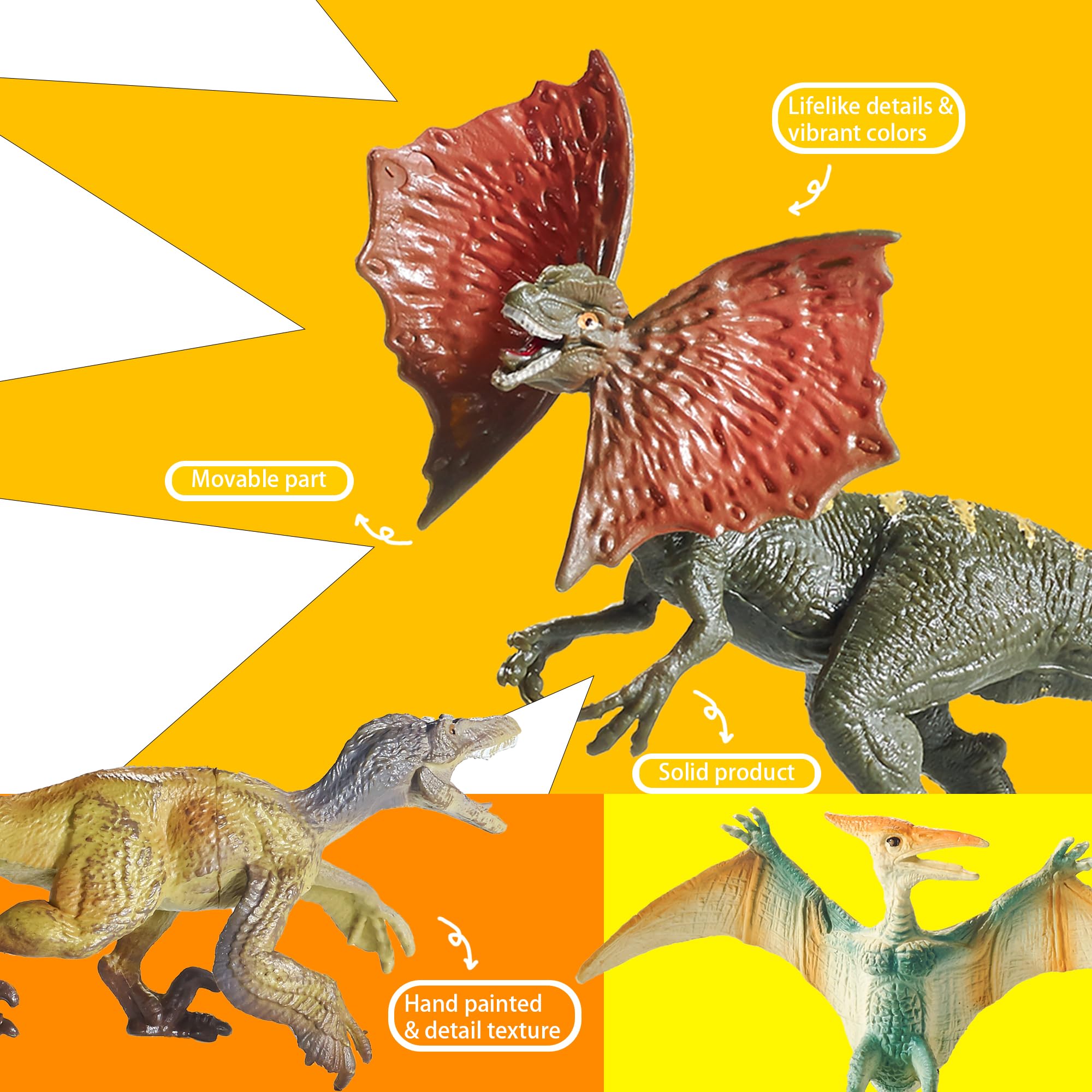 JR PARK Dinosaur Figures - 6 Realistic Dino Models -4