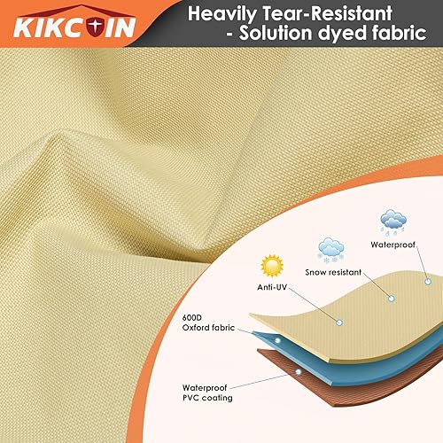 Miniatura 6 de Fundas impermeables para muebles de patio para mesa y sillas, juego de muebles de exterior, antidecoloración, resistente al desgarroagua, 110