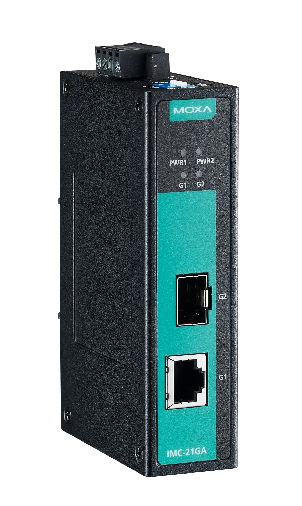 MOXA IMC-21GA-T Industrial Gigabit Media Converter, SFP Slot, -40 to 75°C