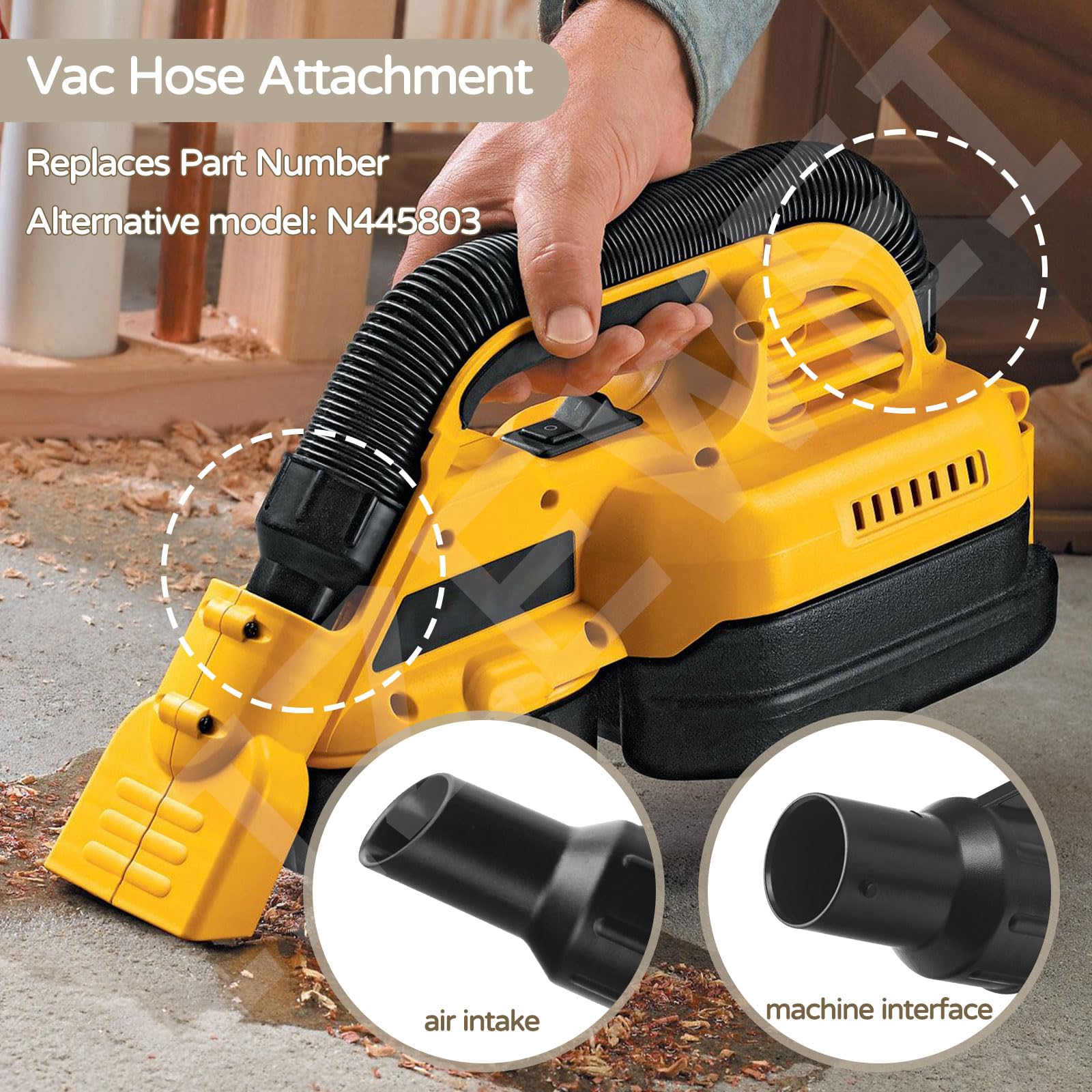 N445803 Vacuum Hose Assembly Compatible With DeWalt DCV517B