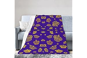 Royal Crown Flannel Fleece Throw Blanket
