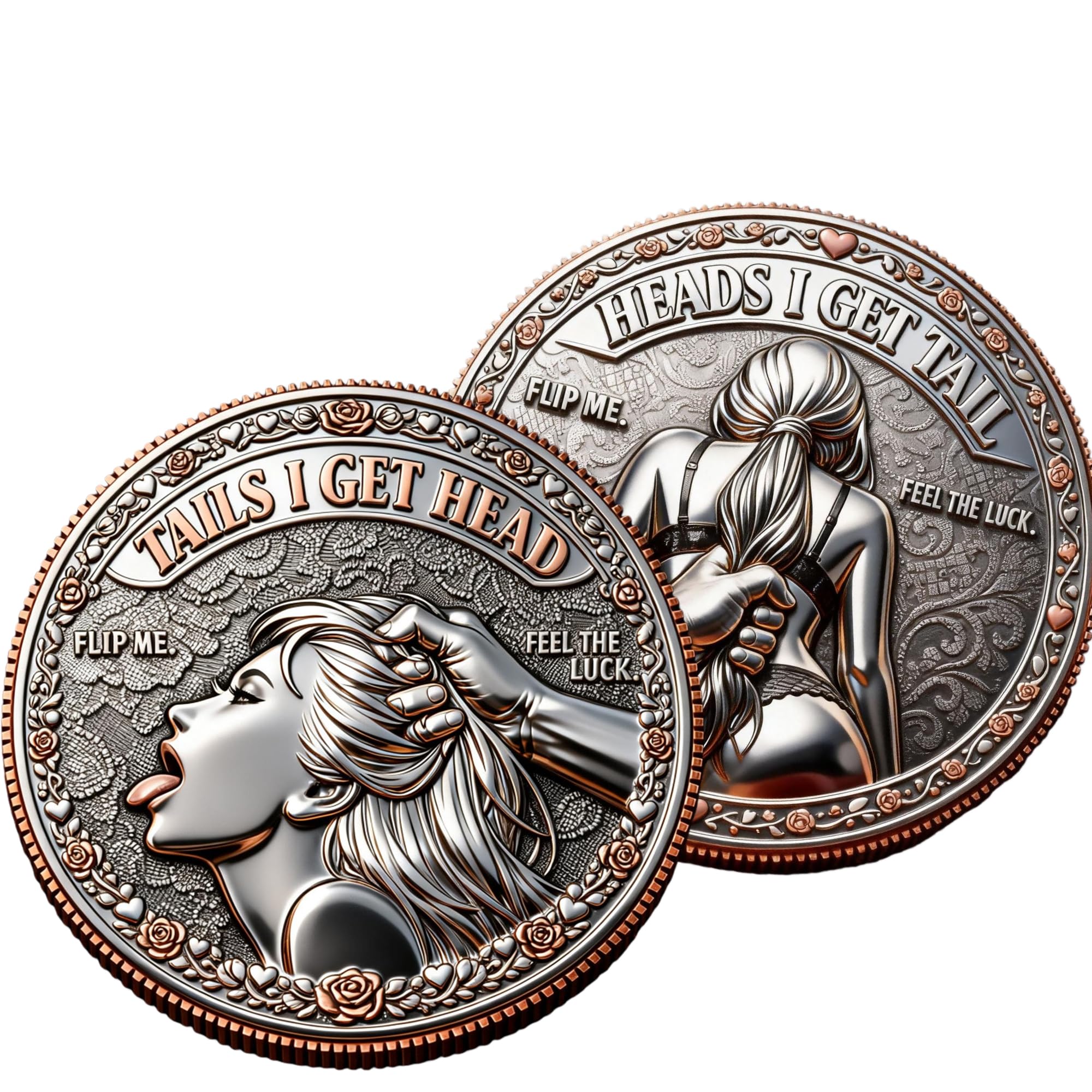 Funny Designed for Couples who Enjoy Teasing Humor and Playful Banter. A Simple Coin flip Becomes a Fun Moment of Connection, Laughter, and Shared Mischief(C)