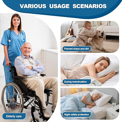 Miniatura 7 de 100 almohadillas desechables de cama de 30 x 36 pulgadas, superabsorbentes, almohadillas desechables extra grandes, almohadillas de incontinencia