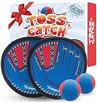 Vista 10 de Juego de pelota para tirar y atrapar, guantes de béisbol para niños pequeños y juguetes de pelota para atrapar, juegos al aire libre para niños