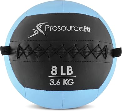 ProSource Soft Medicine Balls for CrossFit Wall Ball Body Dynamic Exercises, Color-Coded Weights 6, 8, 10, 14, 20, 25 lb.