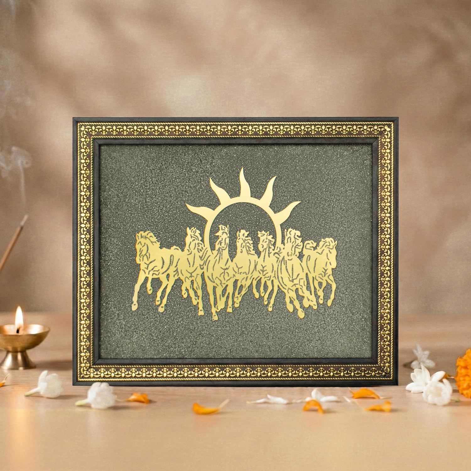 Astrotalk 7 Horses Pyrite Frame - Prosperity & Success -1 Astrotalk 7 Horses Pyrite Frame - Prosperity & Success -1