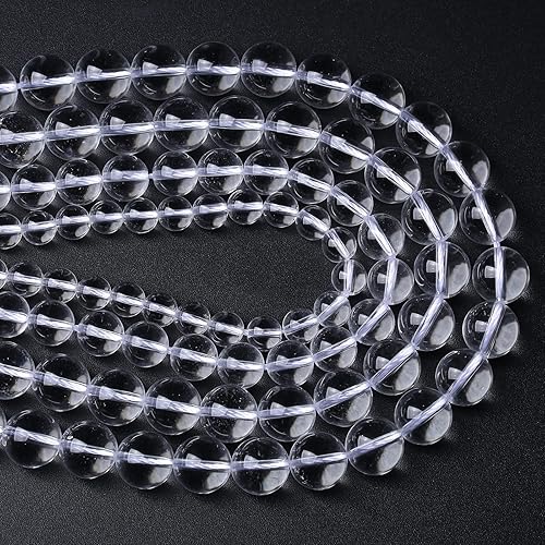 Vista 153 de 38 cuentas de cristal de cuarzo rosa brasileño de piedra natural de 0.394 pulgadas para hacer joyas y pulseras Cuarzo rosa de Brasil