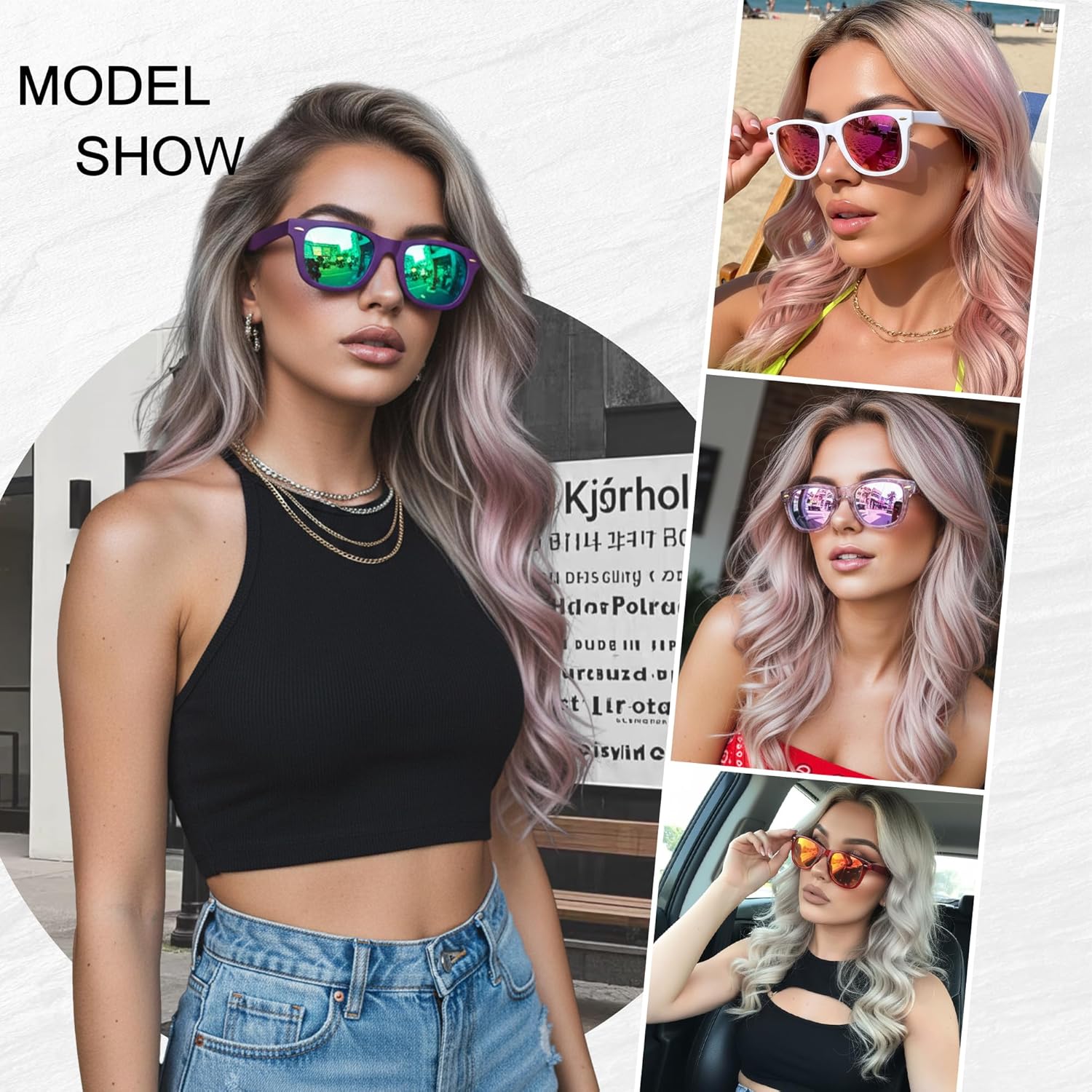 FancyPink Women's Polarized Sunglasses- UV400 Protection Mirrored Beach Eyewear, Designer Fashion Sunglasses - Medium Fit - Image 7