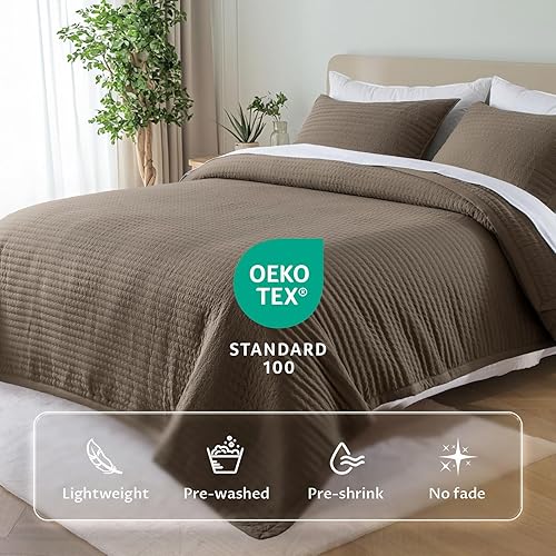 Miniatura 2 de KASENTEX - Juego de ropa de cama con fundas de almohada, edredón ligero, suave y duradero, delgado, para todas las estaciones, 3 piezas, 68 x 80