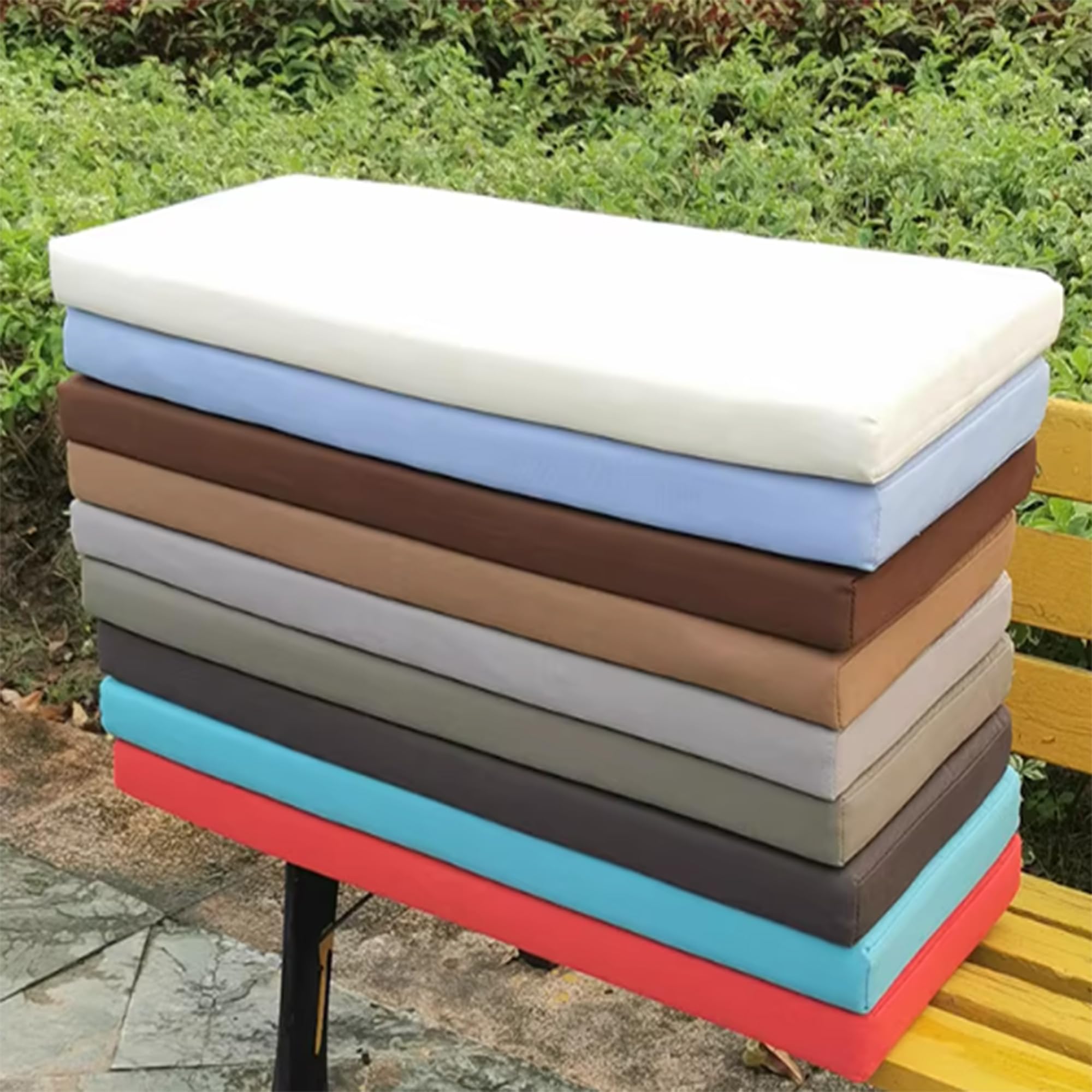 Coussin pour banc à chaussures ou chaise longue avec matelas déhoussable résistant à l'eau