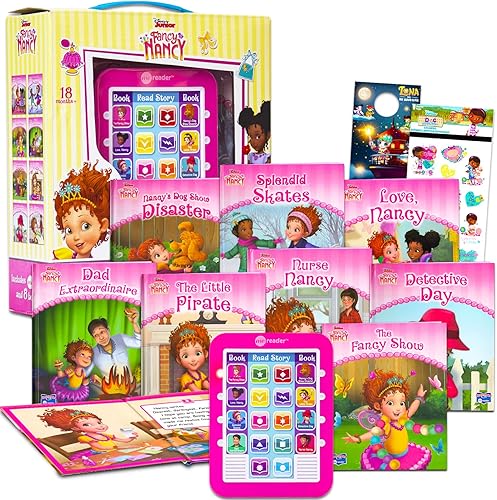 Fancy Nancy Me Reader - Lector electrónico de 8 libros, libros de fantasía de Nancy para niños pequeños, niñas con Nancy, Bree y más con