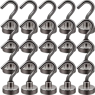 Neosmuk Magnetic Hooks, Cruise Ship Essentials, 30lb+ Heavy Duty Magnetic Hooks for Cruise Cabins, Refrigerator, Grill, Hanging, and Travel | Extra Strong Must-Haves Magnet Hook,Gunmetal