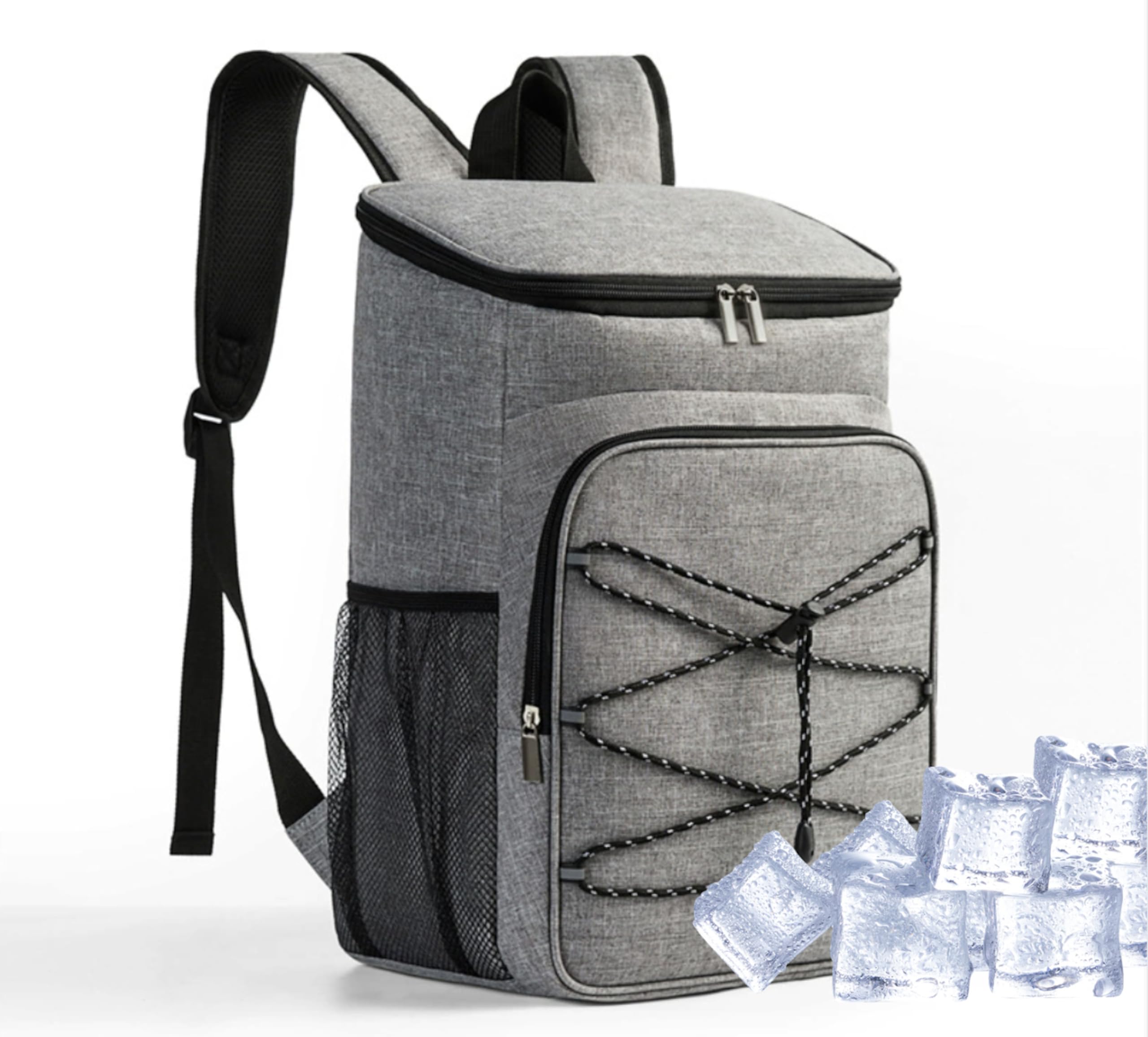 Zaino frigorifero isotermico - Borsa da picnic 23 l, grande frigorifero da spiaggia termico, impermeabile, a prova di perdite, mantiene la temperatura calda, valigia ampia, Cooler portatile, ghiaccio