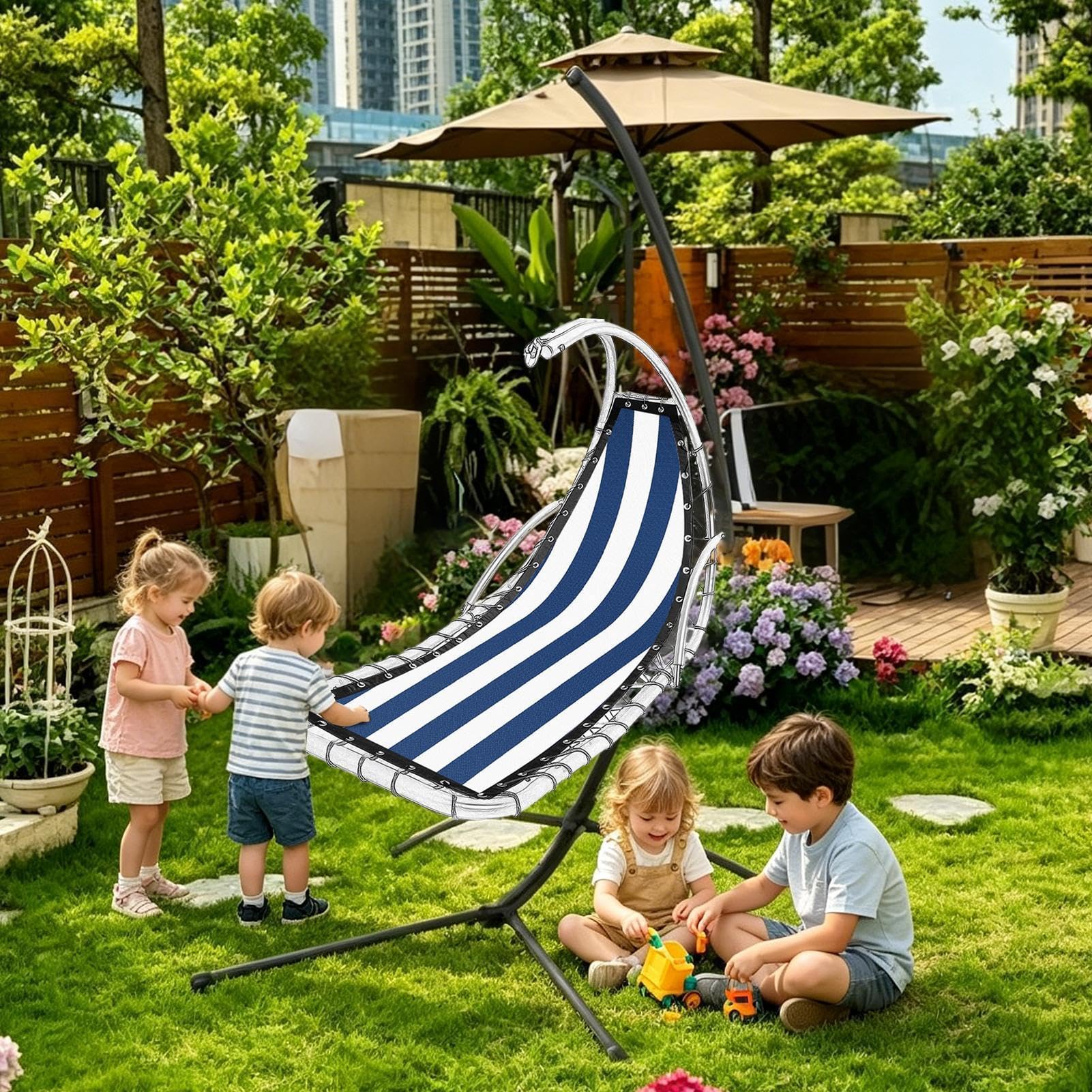 Swing Chair - Pieza de fijación para chaise longue (repuesto para tumbona), para picnic, jardín, patio trasero, exterior, camping