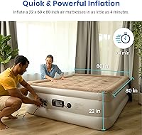 Vista 7 de Flotador inflable para piscina de bronceado con bomba de aire eléctrica (azul)