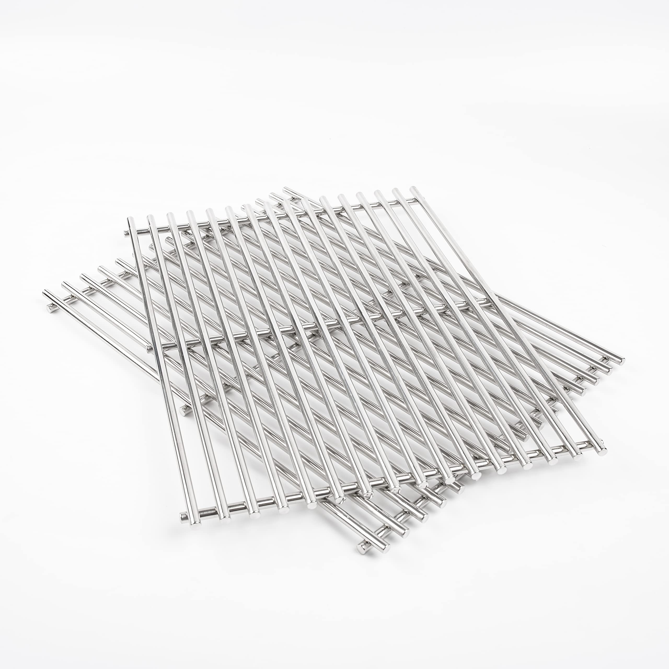 7527 44CM Acciaio Inox Griglie di Cottura Parti di Ricambio per Weber Spirit 300 Series, Spirit 700, Genesis Silver Gold B/C, Griglie di Cottura (con manopola Laterale),Set di 2