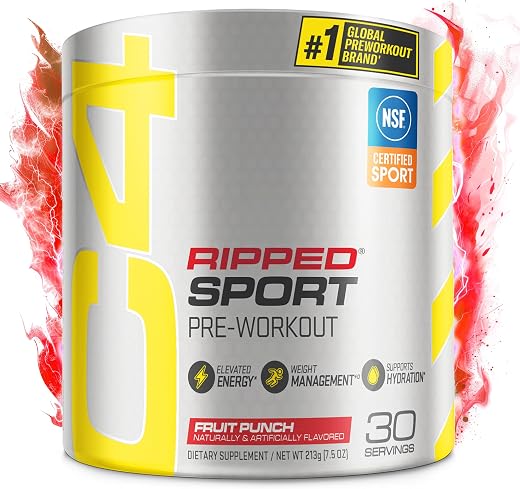 Fat Burner – Cellucor C4 Ripped Sport Pre Workout Powder Fat Burner – NSF Certified for Sport + Sugar Free Preworkout 135mg Caffeine