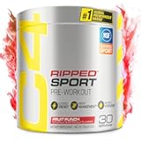 Cellucor C4 Ripped Sport Pre Workout Powder Fat Burner - NSF Certified for Sport + Sugar Free Preworkout Energy Supplement for Men & Women - 135mg Caffeine + Weight Loss - Fruit Punch, 30 Servings