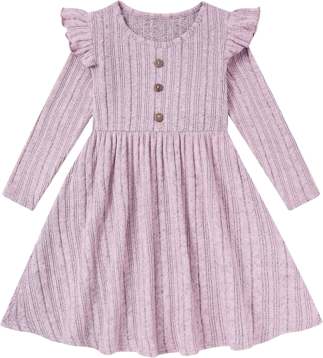 Toddler Girls Fall Dress Long Sleeve A-Line Sparkle Party Outfit 2-6T