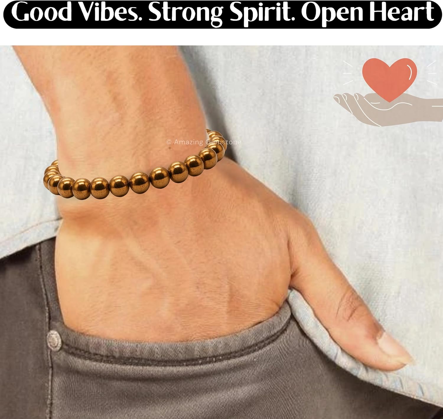 Amazing Gemstone Crystal Bracelet for Women Men's Gifts - Protection Healing Crystal Bracelet - 8mm Gemstone Beaded Adjustable Bracelet Pulseras Para Hombres Mujer Stocking Stuffers - Image 4