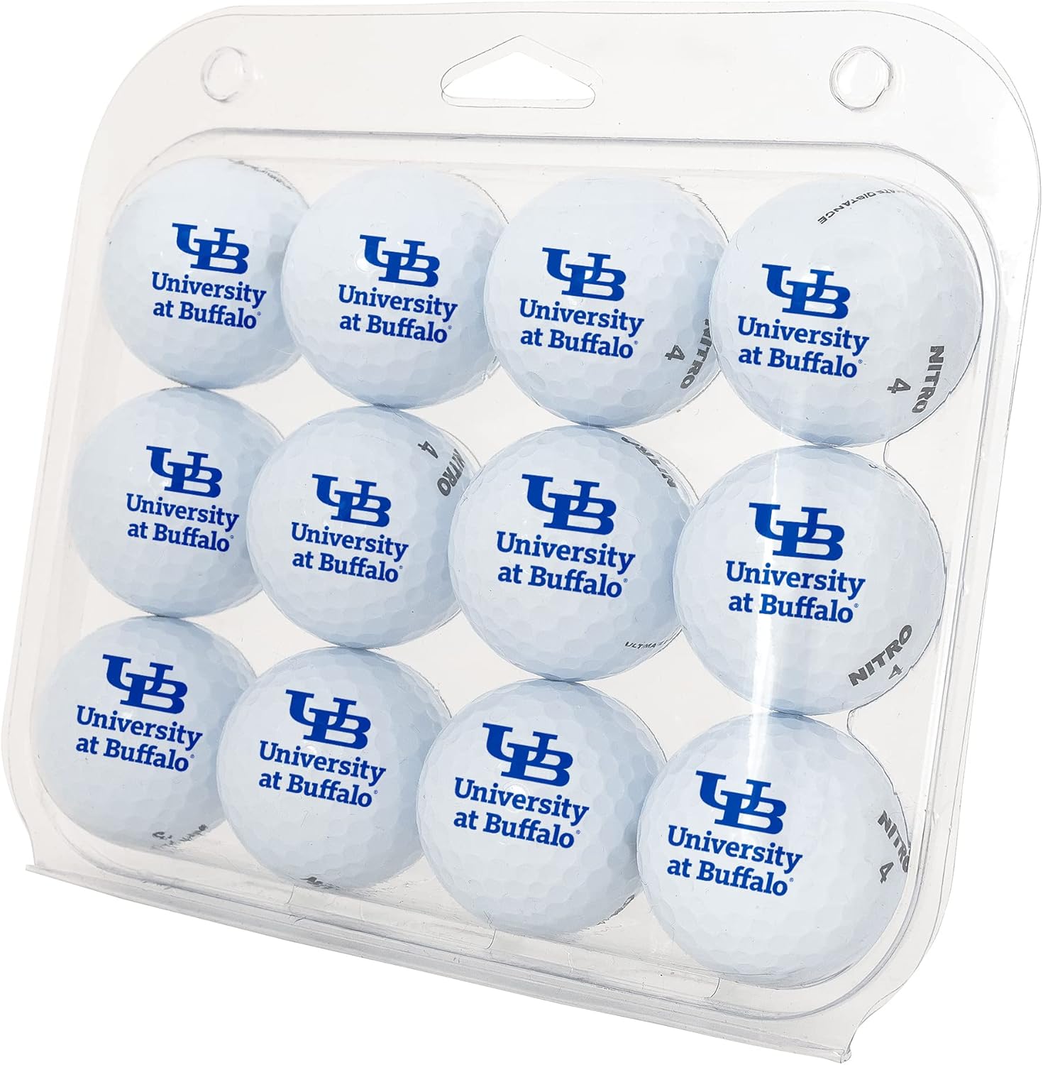 Desert Cactus University at Buffalo Golf Balls 3 Pack – UB Bulls Full Color Three – Officially Licensed Sport Team Accessory