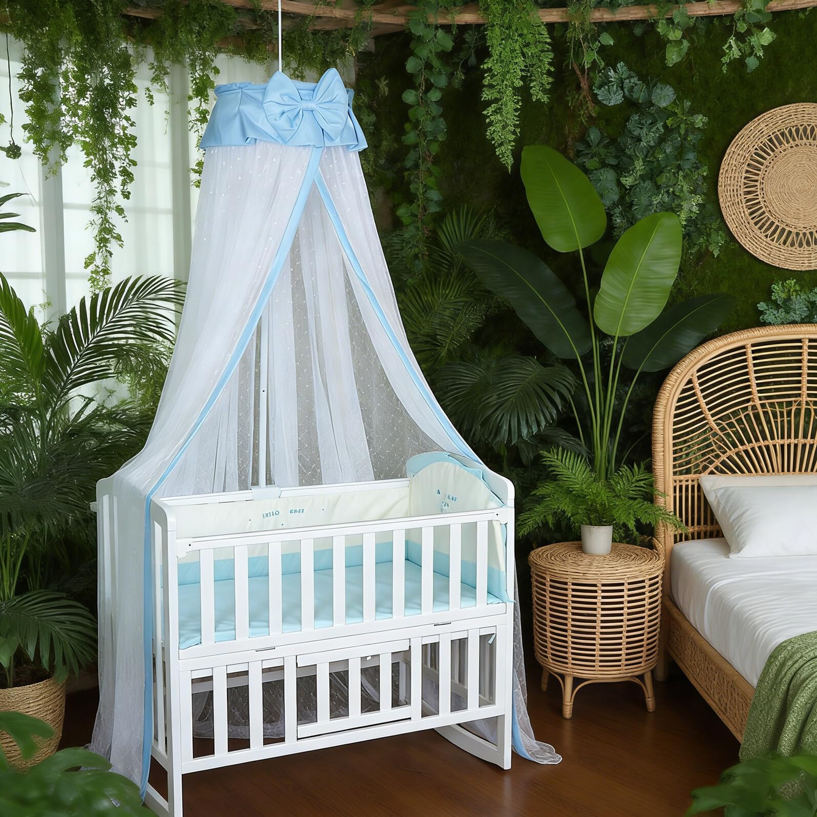 Totority Zanzariera con Copertura Totale, Pieghevole e Acciaio, Design Elegante e Pratico la Sicurezza