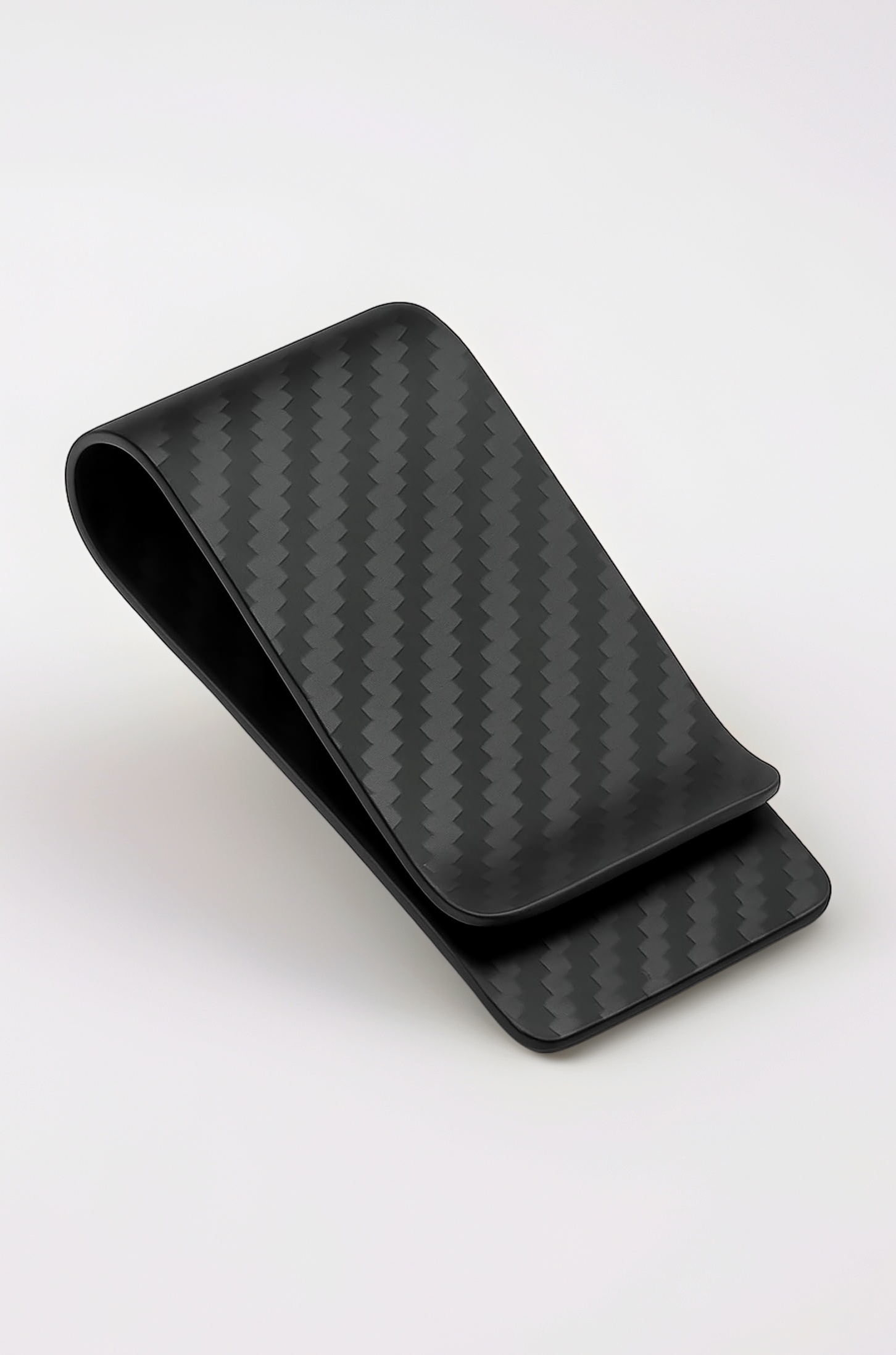(TM) Carbon Fiber Money Clip Matte Credit Card Business Card Holder