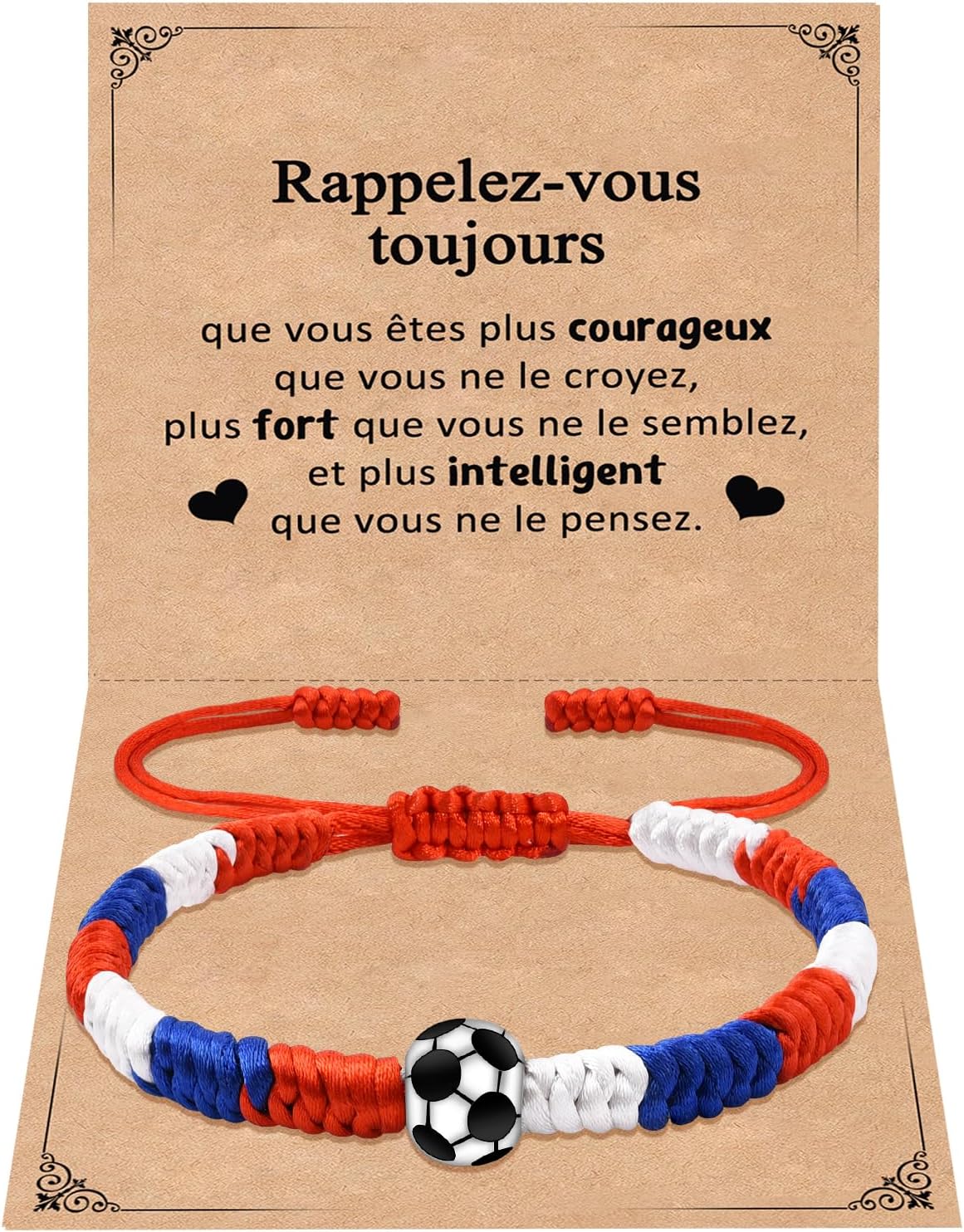 CheersLife Bracelet de basket-ball, football, cheval, volley-ball, cyclisme pour garçons et filles – Cadeau fait main pour les joueurs – Décoration inspirante des Jeux de Paris