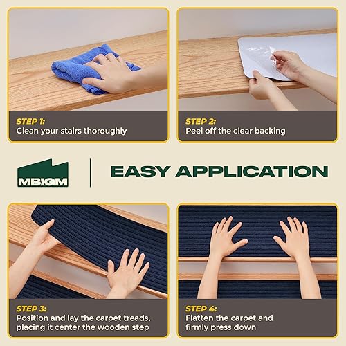 Miniatura 3 de MBIGM Alfombra antideslizante de 8 x 30 pulgadas (paquete de 15 unidades), alfombra de seguridad antideslizante para interiores, para niños,