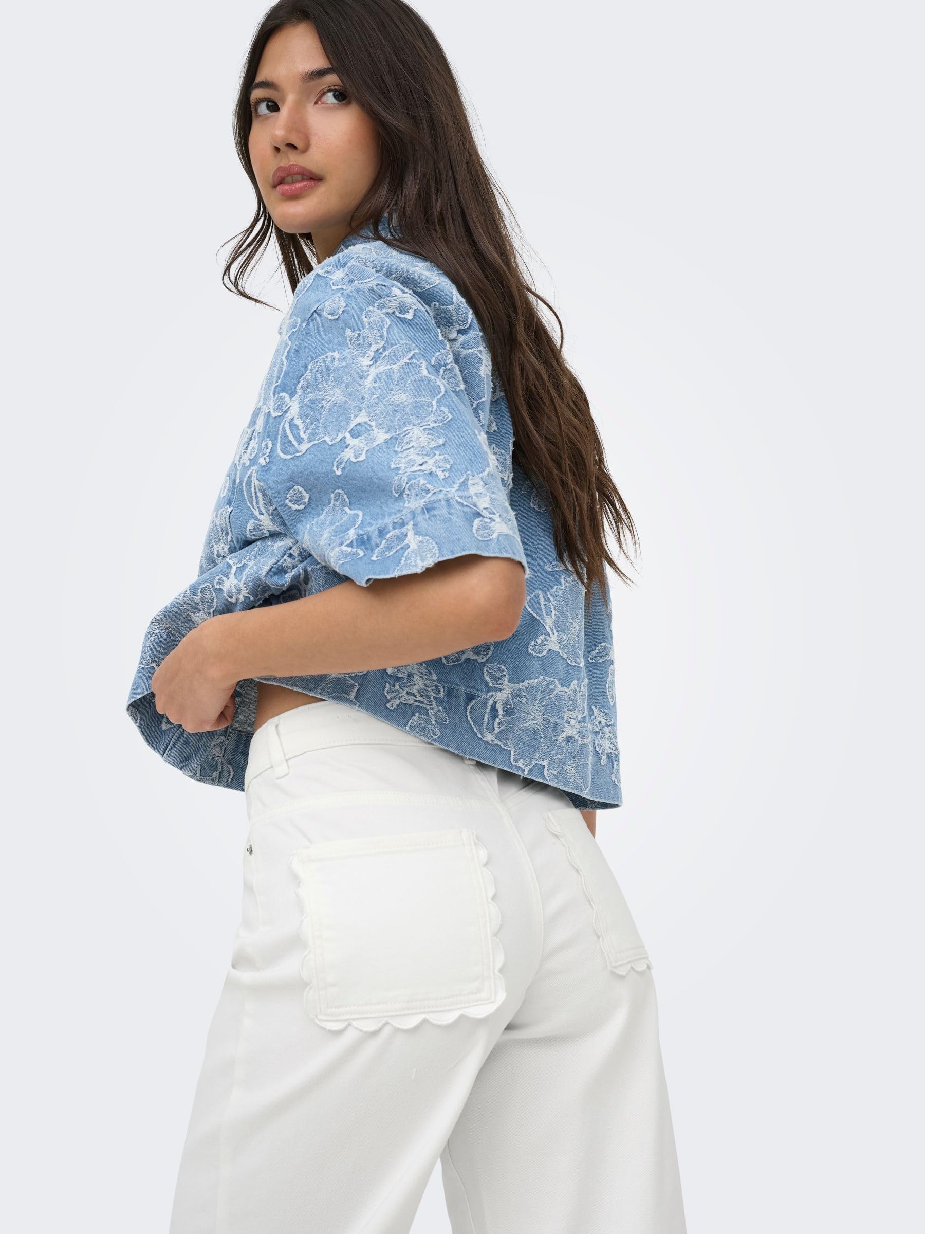 Only - Only Female Jeans mit Weitem Bein Onlmadison-sille Hohe Taille Weiter Beinschnitt Jeans, Onlmadison-Sille HW - Pantaloni con Tasche Larghe Donna