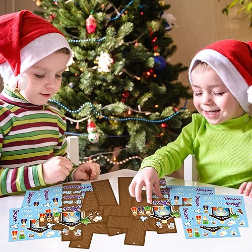 Miniatura 5 de WATINC Juego de 24 piezas de manualidades de Navidad para niños, haz tu propio Jesús es la razón de la temporada, adornos colgantes de Jesús,