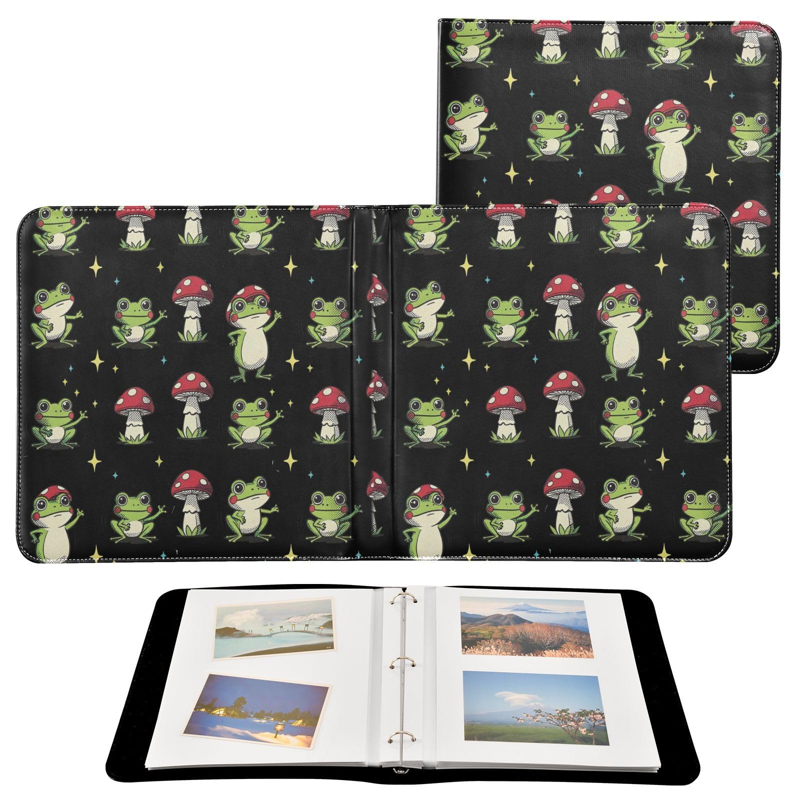 Skórzany album do scrapbookingu, zdjęcia i prace pa