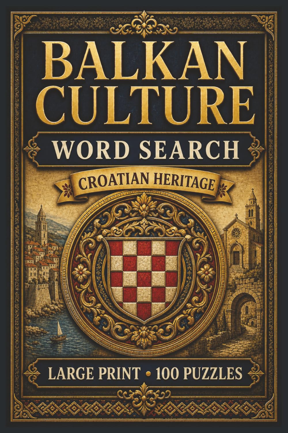 Balkan Culture Word Search: Croatian Heritage: Large Print Book with 100 Puzzles on Plitvice Lakes, Split Croatia, and Croatian Food