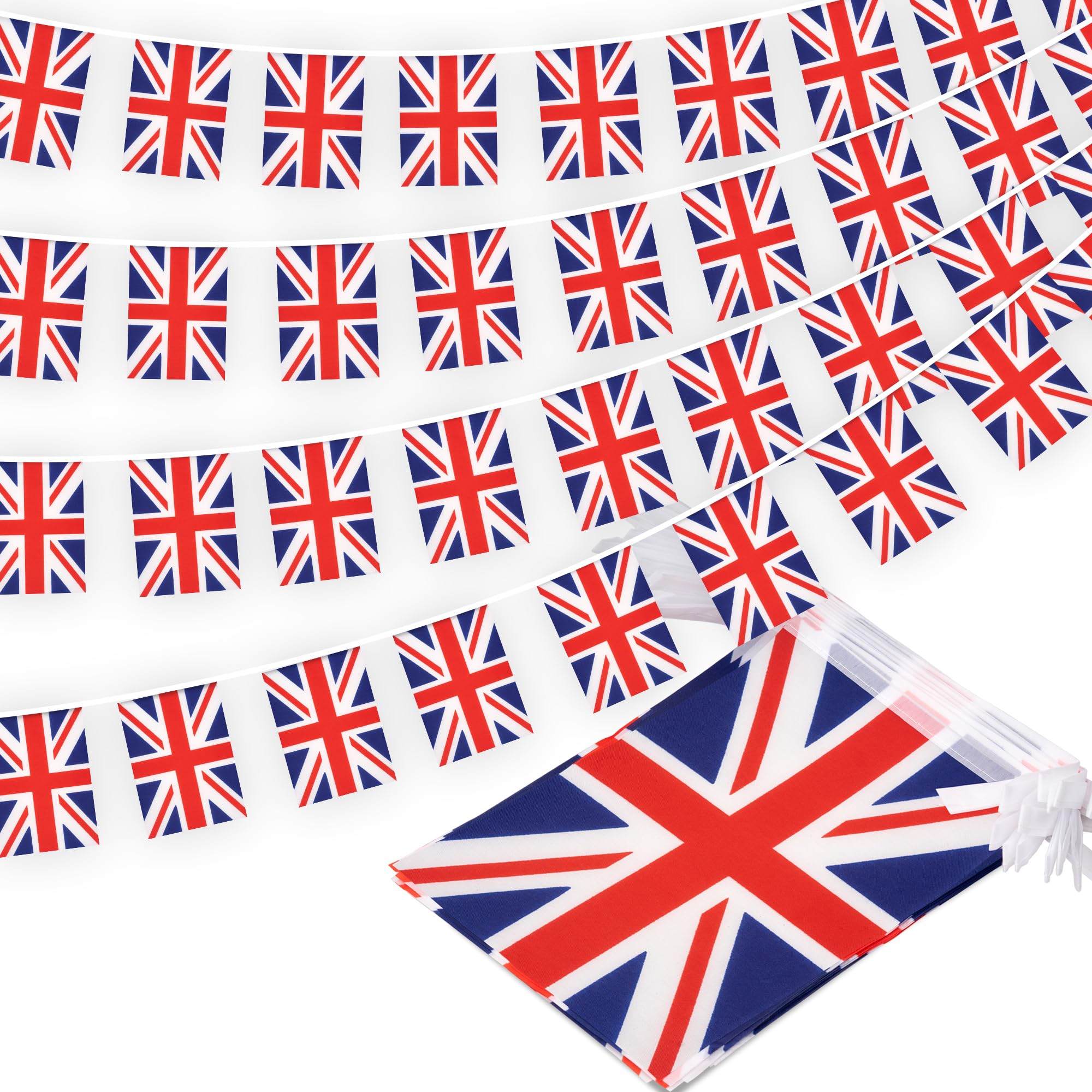 MVPRING Chile String Flag Pennant Banner, Small Mini Chilean Flags Bunting Banner, National Country Decoration for School, Party, Sports Events, 33 Feet 30 Flags