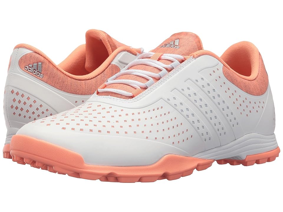 

adidas Golf Adipure Sport (Core White/Aero Blue/Chalk Coral) Women's Golf Shoes