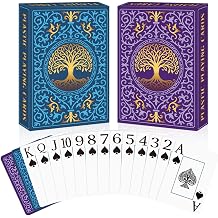 Plastic Playing Cards, Waterproof Cards, Deck of Cards 2 Pack,Blue & Purple