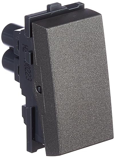 Anchor by Panasonic Penta Modular Polycarbonate 1m 6AX 1-Way Switch (Black) (Pack of 5)