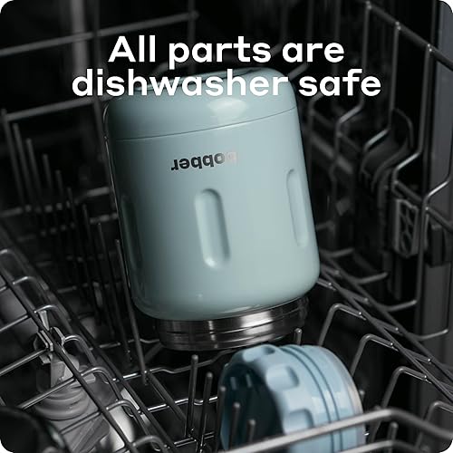 Miniatura 62 de BOBBER Tarro térmico aislado de boca ancha de 24 onzas para sopa y comida caliente, acero inoxidable con cuchara y tazón integrados, mantiene