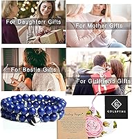 Vista 70 de 2Pcs Healing Crystal Bracelets for Women Handmade Beaded Bracelet Healing Prayers Crystal 8mm Natural Stone Beads Bracelet Stress Relief Get Well