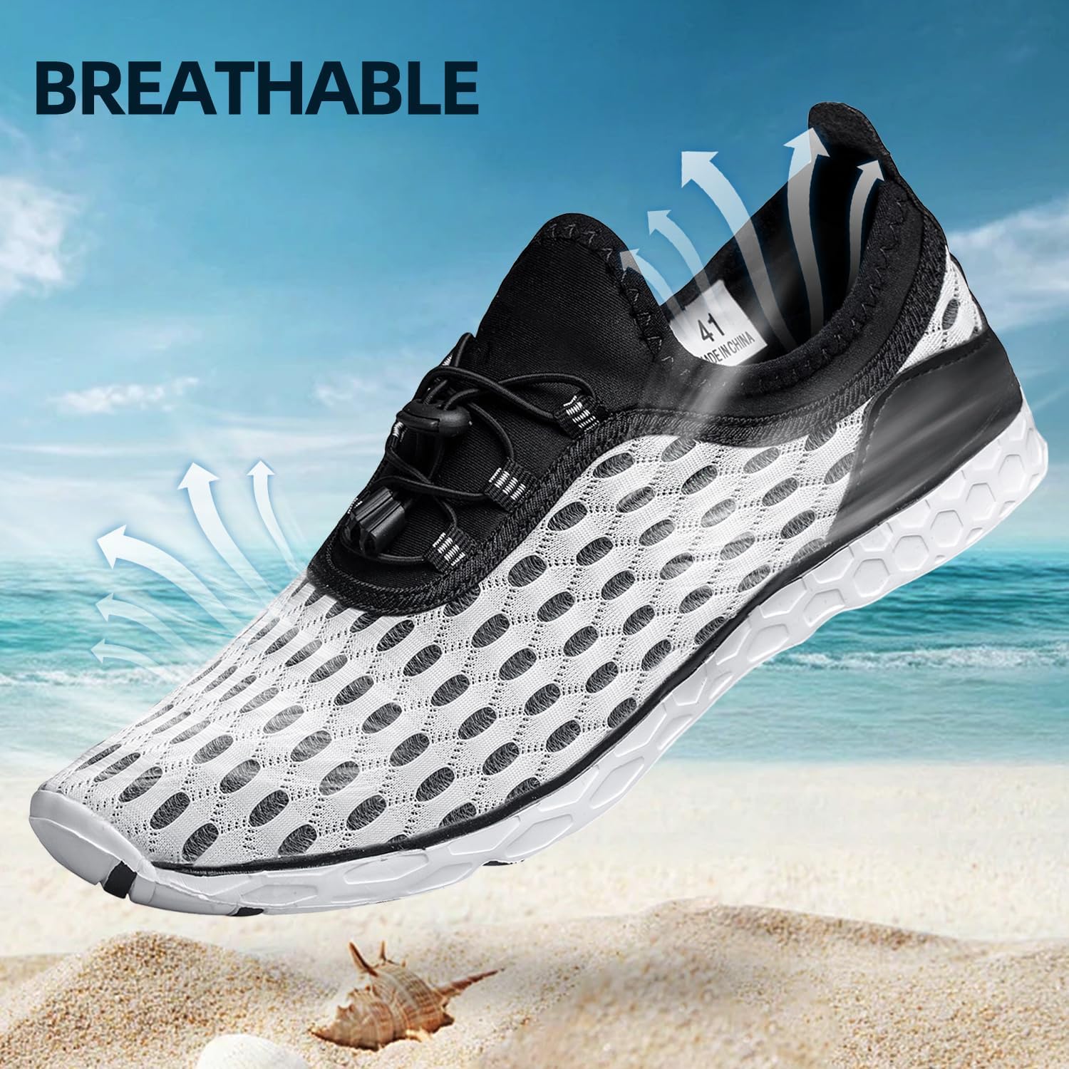 DOUSSPRT Women's Water Shoes Quick Drying Sports Aqua Shoes - Image 5