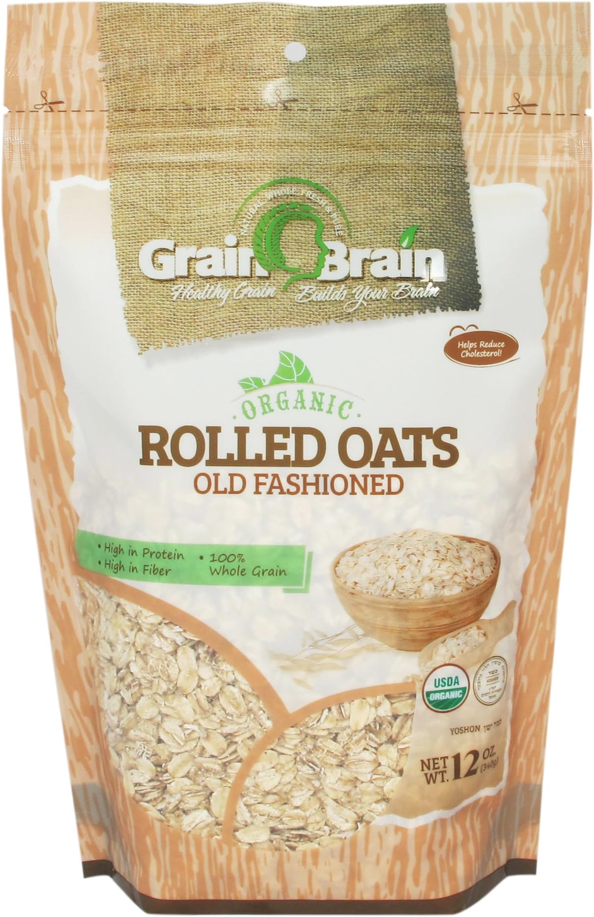 Grain Brain Organic Thick Rolled Oats (12oz)