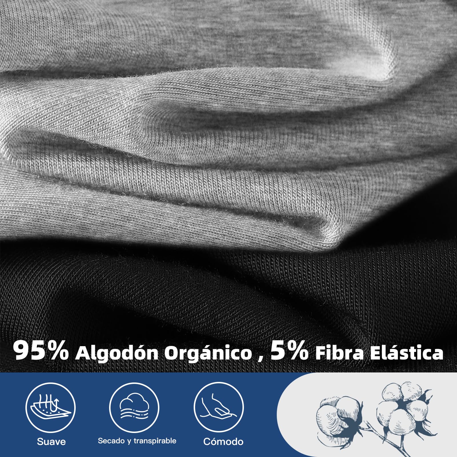 Fullluwaa Calzoncillos Hombre Boxer,Boxer Hombre Pack(Pack de 10),de Algodon,cómodo y Ajustado — view 4