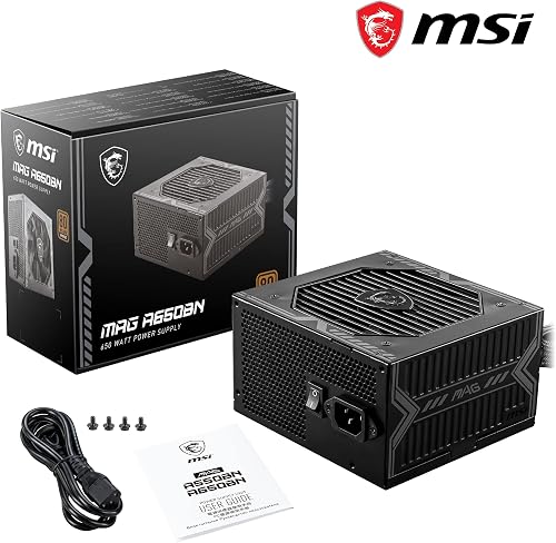 MSI MAG A650BN UK-Netzteil, 650 W, 80 Plus Bronze-Zertifiziert, 12 V Single-Rail, DC-to - 6