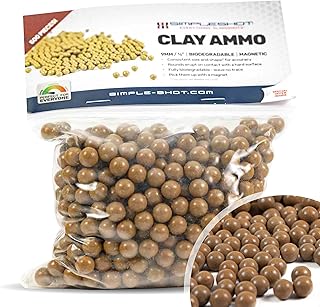 SimpleShot Clay Slingshot Ammo (500pcs), All-Natural Non-Toxic Biodegradable Magnetic Performance Clay Slingshot Ammo