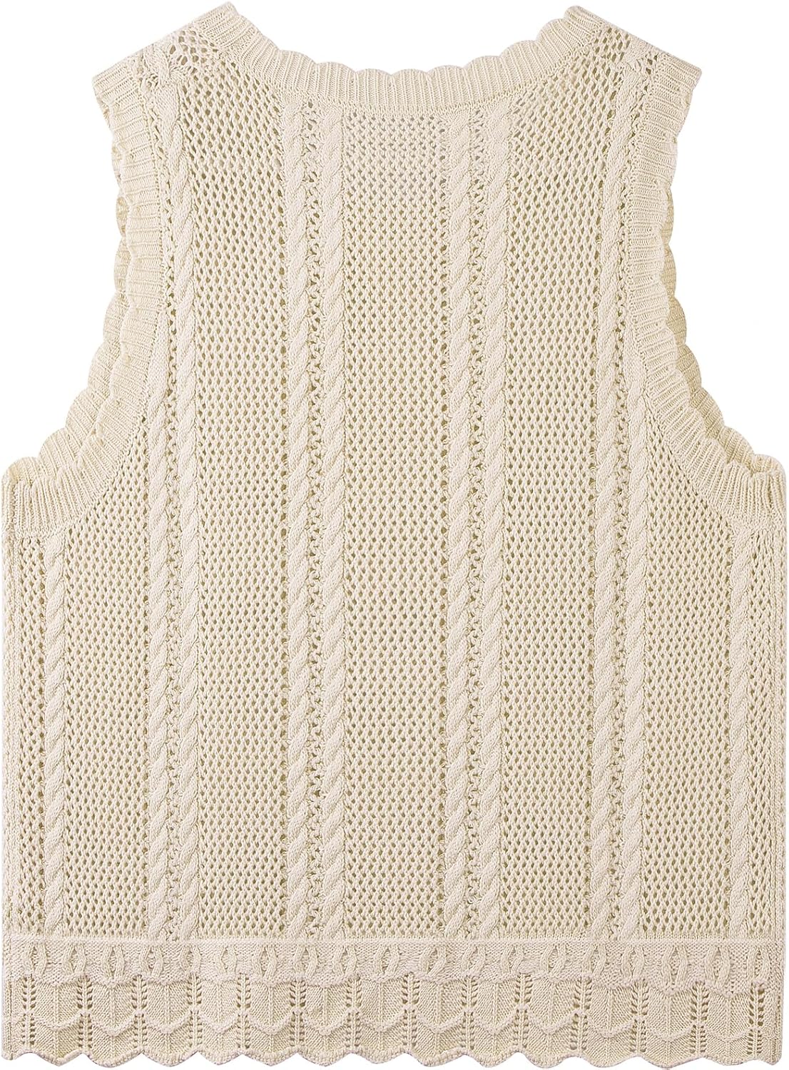 Crochet Vests for Women Summer Beach Vacation Clothes Lightweight Knit Sleeveless Sweater Vest Cover Up Tank - Image 3