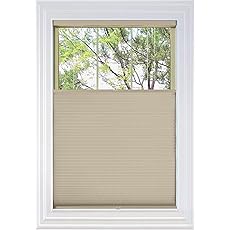 BlindsAvenue Cordless Top Down Bottom Up Cellular Honeycomb Shade, 9/16" Single Cell, Blackout, Fawn, Size: 64" W x 72" H