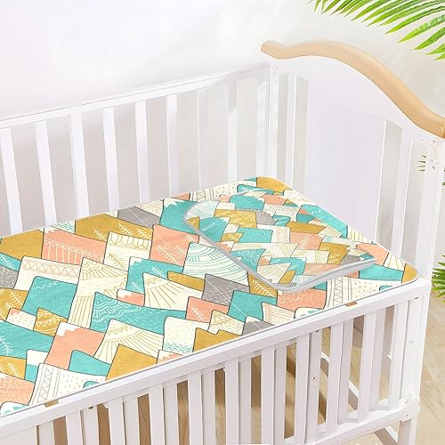 Miniatura 8 de MCHIVER Almohadilla de cama de bebé con funda de almohada de seda de hielo, transpirable, colchoneta transpirable para colchón de cuna para niños,